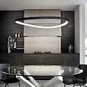Ideal Lux pendant luminaire GEMINI 810 round, adjustable IP20, black