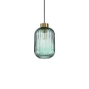 Luminaire à suspension MINT-1 E27 IP20, menthe verte, laiton satiné