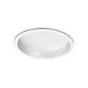 Recessed LED luminaire DEEP, IP20, Ø 21cm, aluminium white / diffus, 30W 3000K 3200lm 77°