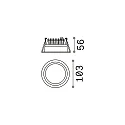 Ideal Lux Lumière encastrée DEEP petit IP20, blanche