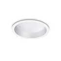 Recessed LED luminaire DEEP, IP20, Ø 15cm, aluminium white / diffus, 20W 3000K 2100lm 77°