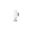 Outdoor floor luminaire CLIO 1, 60cm, IP44, 1 flame, E27, without cover, aluminium