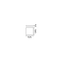 Ideal Lux Panneau à LED PANEL CRi> 80 UGR < 19, commutable, 40W 3150lm 3000K 81° 81° CRI >80