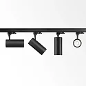 Ideal Lux Projecteur triphasé FOX 25W BIG / ON-OFF 830 réglable, on/off IP20, noir mat 