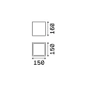Plafonnier extérieur TECHO PL1 D15 SQUARE carré GU10 IP54, anthrazit