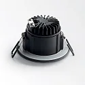 Ideal Lux Plafonnier encastré ROOM-65 rond IP65, noir 