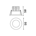 Ideal Lux Plafonnier encastré ROOM-65 rond IP65, noir 
