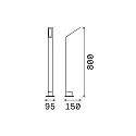 Ideal Lux Lampadaire d’extérieur AGOS IP54, anthrazit