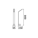 Ideal Lux Lampadaire d’extérieur AGOS IP54, anthrazit