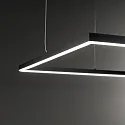 Ideal Lux Luminaire à suspension ORACLE SLIM 50 carré, réglable IP20, noir