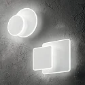 Ideal Lux wall luminaire POUCHE round IP20, white