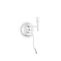 wall luminaire SET UP MAP2 2 flames, with flex arm, with USB connection E27 IP20, white