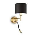 Ideal Lux Luminaire mural SET UP MAP2 à 2 flammes, avec bras flexible, avec connexion USB E27 IP20, laiton