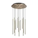 Luminaire à suspension FILO 12 flammes, réglable IP20, laiton
