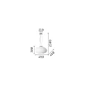 Ideal Lux Luminaire à suspension PLISSE grand E27 IP20, gradable
