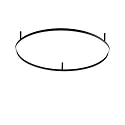 LED ceiling luminaire ORACLE SLIM, Ø 90cm, 51W 3000K 4060lm, black / opal