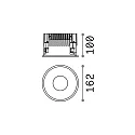 Ideal Lux ceiling recessed luminaire OFF 162 round IP20, white