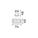 Ideal Lux Downlight encastrable LIKA FI TRIM D07 à 2 flammes, on/off, avec bordures, UGR < 16 IP20, blanc mat 