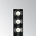Ideal Lux recessed downlight LIKA FI TRIMLESS D14 5 flames, flush, on/off, UGR < 16 IP20, glossy, black 