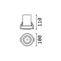 Ideal Lux ceiling recessed luminaire NOVA IP20, white