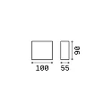 Ideal Lux Luminaire mural d’extérieur ARGO haut bas IP65, blanche