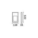 Ideal Lux outdoor wall luminaire FEBE square IP65, anthracite