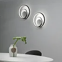 Ideal Lux Luminaire mural OZ AP ON-OFF rond, on/off IP20, noir mat 