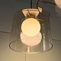 Ideal Lux Luminaire à suspension FADE cylindrique G9 IP20, ambre gradable