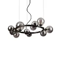 Luminaire à suspension PERLAGE 11 flammes G9 IP20, noir 