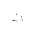 Ideal Lux Luminaire à suspension V-LINE réglable IP20, noir