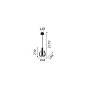 Ideal Lux pendant luminaire COCO 1 flame, adjustable IP20, smoky colour