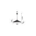 pendant luminaire YURTA 500 adjustable E27 IP20, white