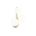 Luminaire mural PERLAGE 3 flammes G9 IP20, laiton satiné 