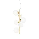 Luminaire à suspension PERLAGE 6 flammes G9 IP20, laiton satiné 