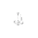 Ideal Lux Luminaire à suspension PLISSE médium E27 IP20, gradable