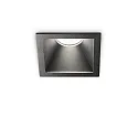 Plafonnier encastré GAME TRIM SQUARE 84MM angulaire, rigide, UGR < 19, commutable IP40/IP20, noir 