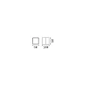 Ideal Lux outdoor wall luminaire OMEGA square IP54, black