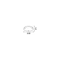 Ideal Lux canopy ROUND STANDARD Ø 30CM 3-fold, round, copper, burnished