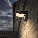 Ideal Lux outdoor wall luminaire SWIPE AP tiltable, with diffuser IP54, black 