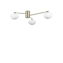 Luminaire de plafond HERMES PL3 3 flammes G9 IP20, laiton