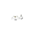 Ideal Lux Luminaire de plafond HERMES PL5 5 flammes G9 IP20, laiton