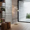 Lampadaire EQUINOXE PT4 4 flammes G4 IP20, chrome