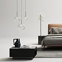 Lampadaire EQUINOXE PT4 4 flammes G4 IP20, chrome