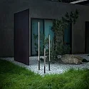 Ideal Lux Luminaire d'allées JEDI PT LED 160.5CM angulaire, commutable, avec piquet de potentiel IP65, noir mat 
