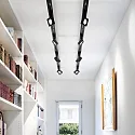 Ideal Lux Projecteur triphasé POV TRACK LED carré, avec adaptateur LED IP20, noir 