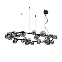 Luminaire à suspension PERLAGE 30 flammes G9 IP20, noir 