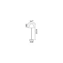 Ideal Lux Lampadaire d’extérieur ARCADIA E27 IP44, anthrazit gradable