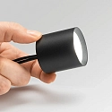 Ideal Lux surface downlight NITRO D04 ROUND round, rigid, with lens optics, on/off IP20, black matt dimmable