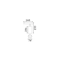 Ideal Lux Projecteur triphasé FOX 25W BIG / DALI 930 contrôlable par DALI, réglable IP20, blanc mat 