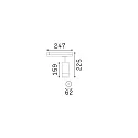 Ideal Lux Projecteur triphasé EOS 15W DALI cylindrique, contrôlable par DALI, réglable IP20, noir mat gradable